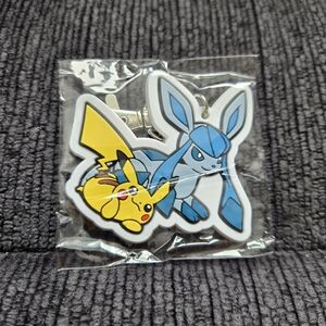 Pokemon Pikachu and Glaceon Keychain 2023 Holiday Set